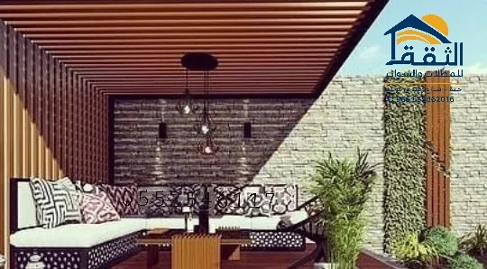 مشروع تركيب برجولة خشبية في جدة لفيلا سكنية